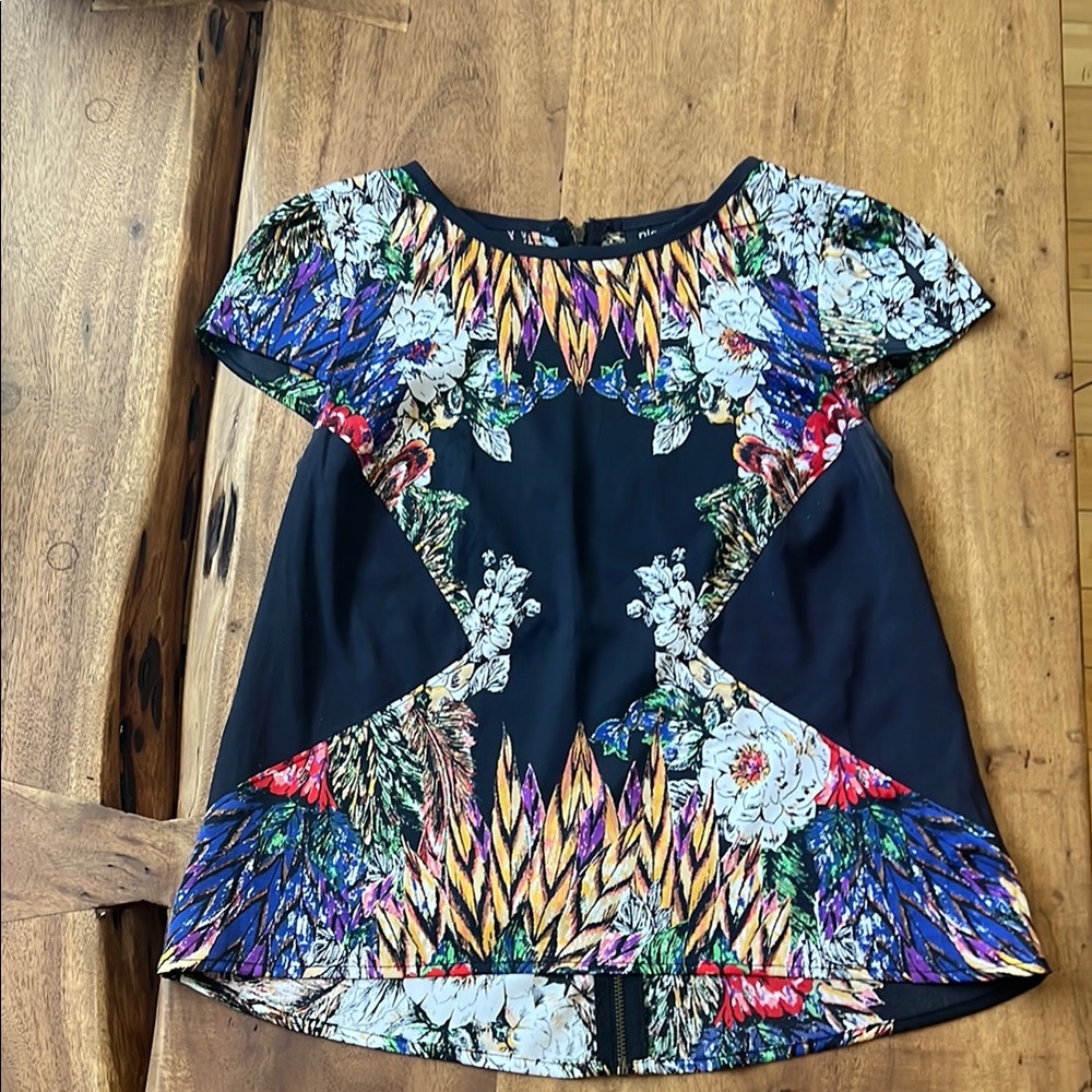 Floral and Geometric Patterned Top